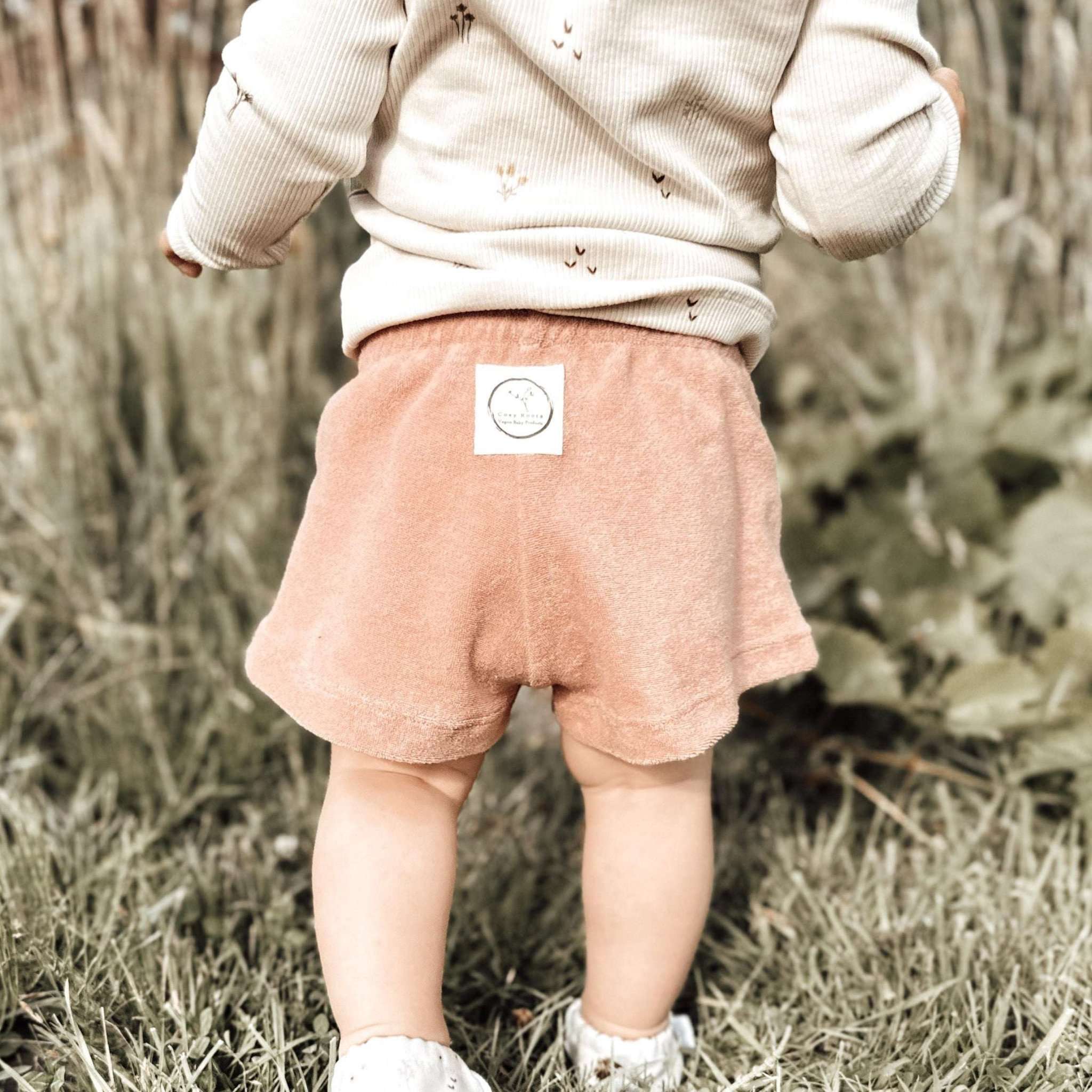 Organic Terry Shorts - Dusty Rose - Image 4