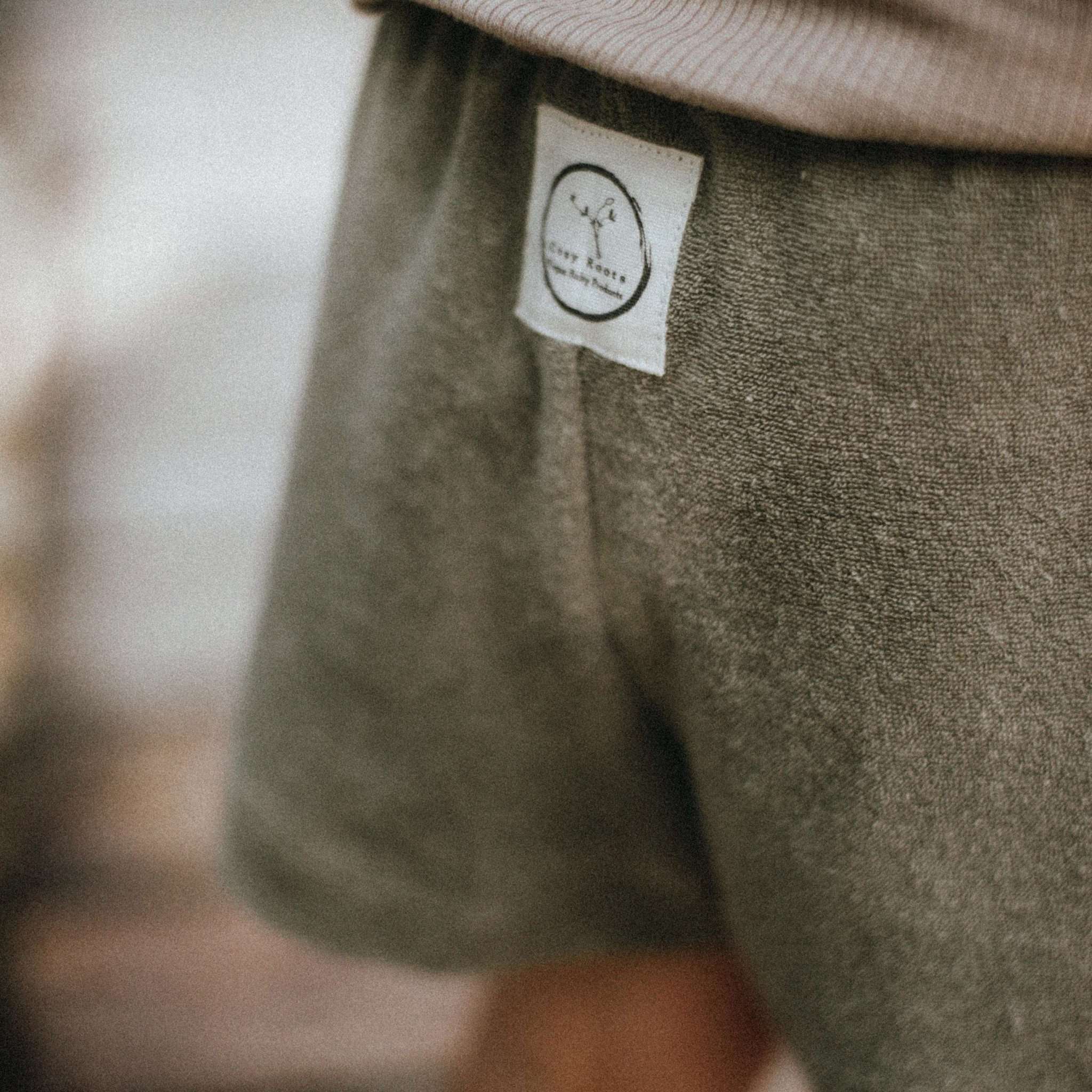 Organic Terry Shorts - Khaki - Image 6