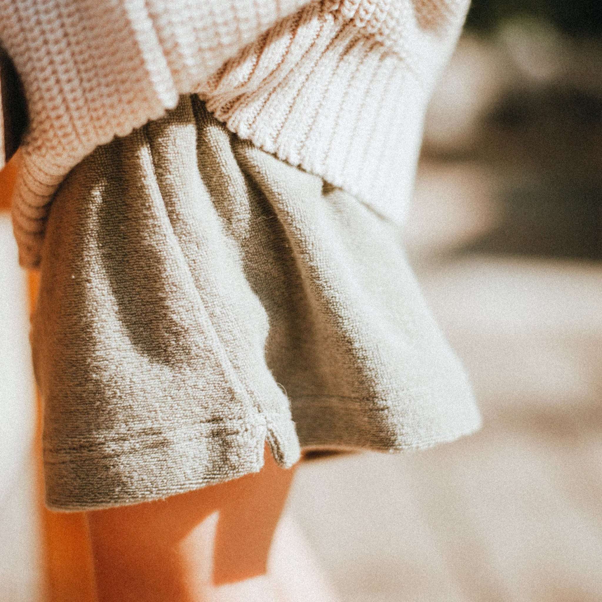 Organic Terry Shorts - Khaki - Image 8