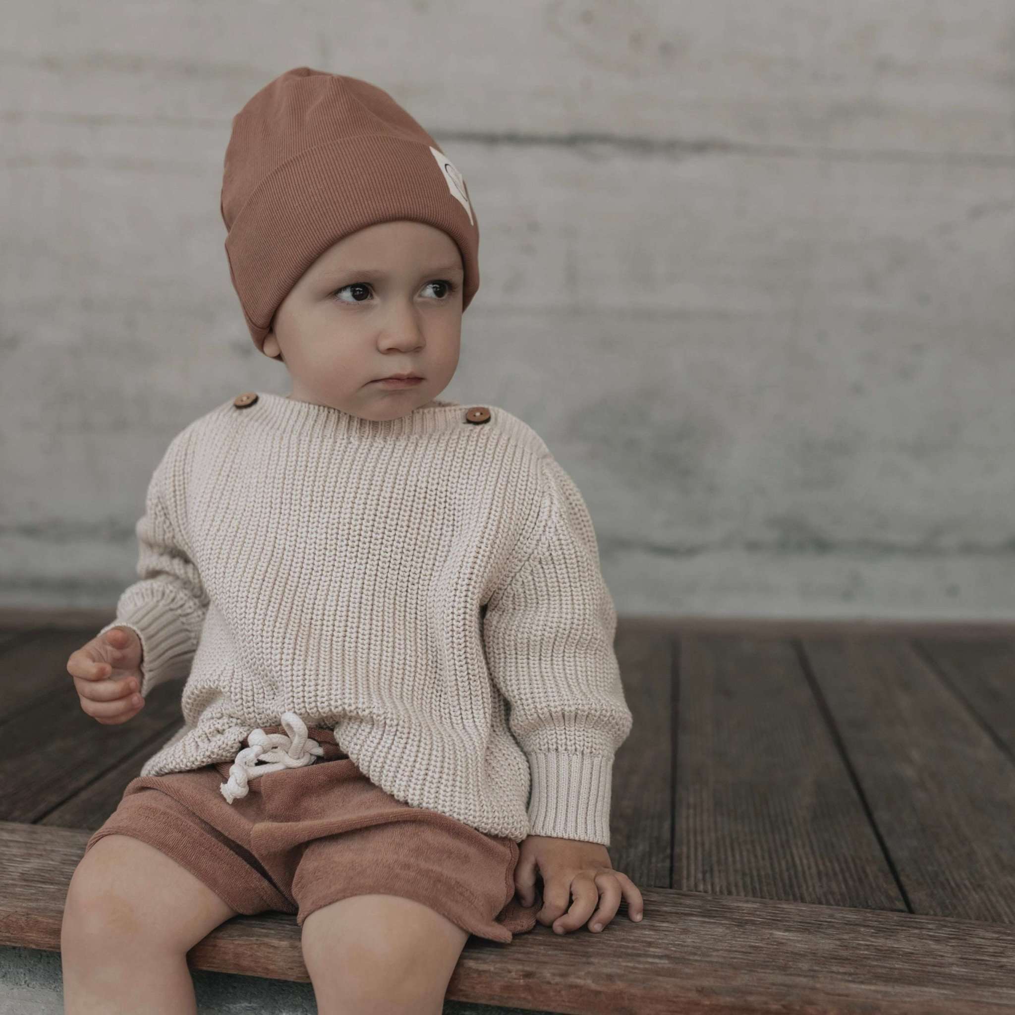 Organic Terry Shorts - Walnut - Image 12