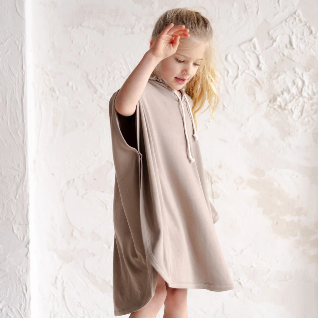 Organic UV Poncho - Caramel - UPF50+ - Image 4