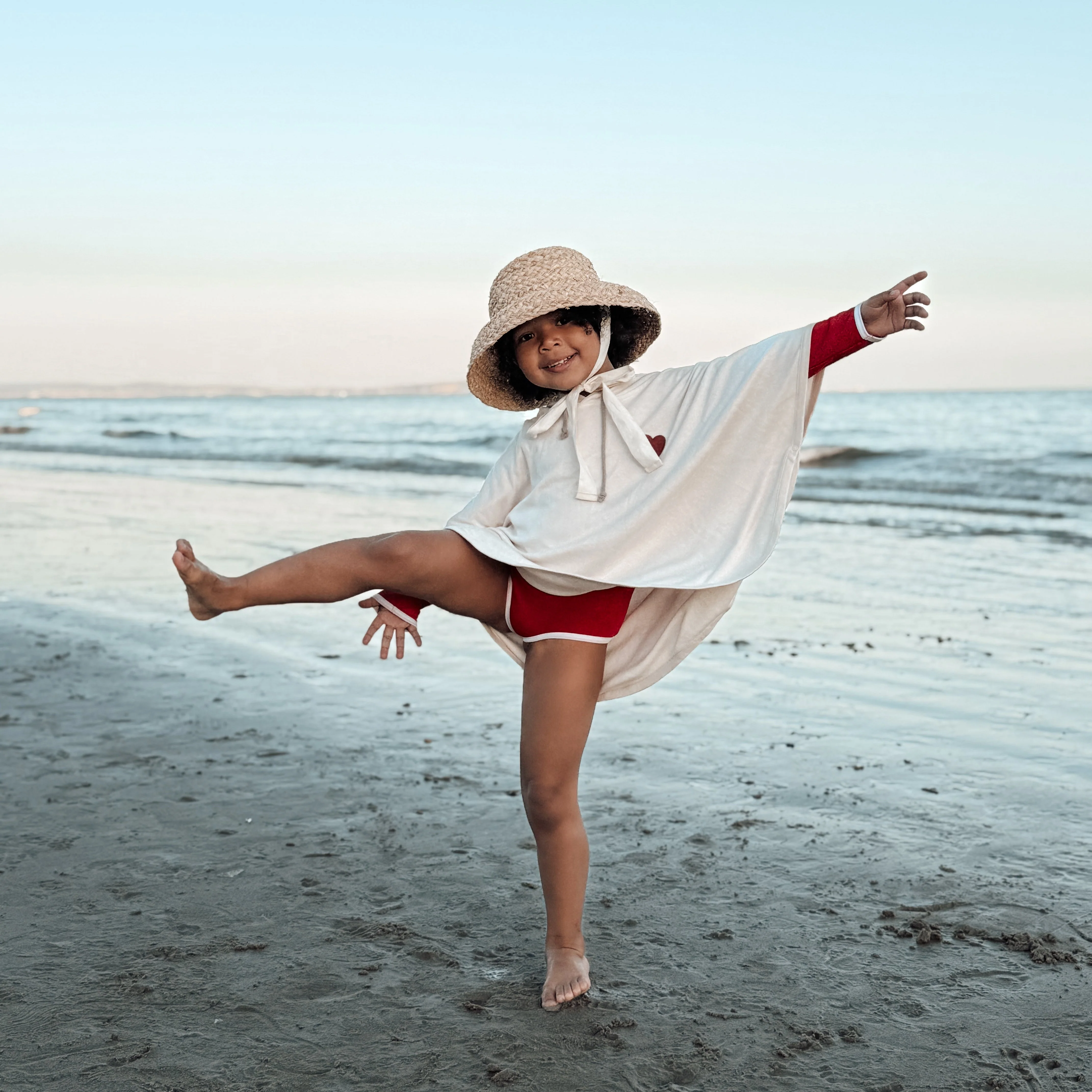 Organic UV Poncho - Sand - UPF50+ - Image 3