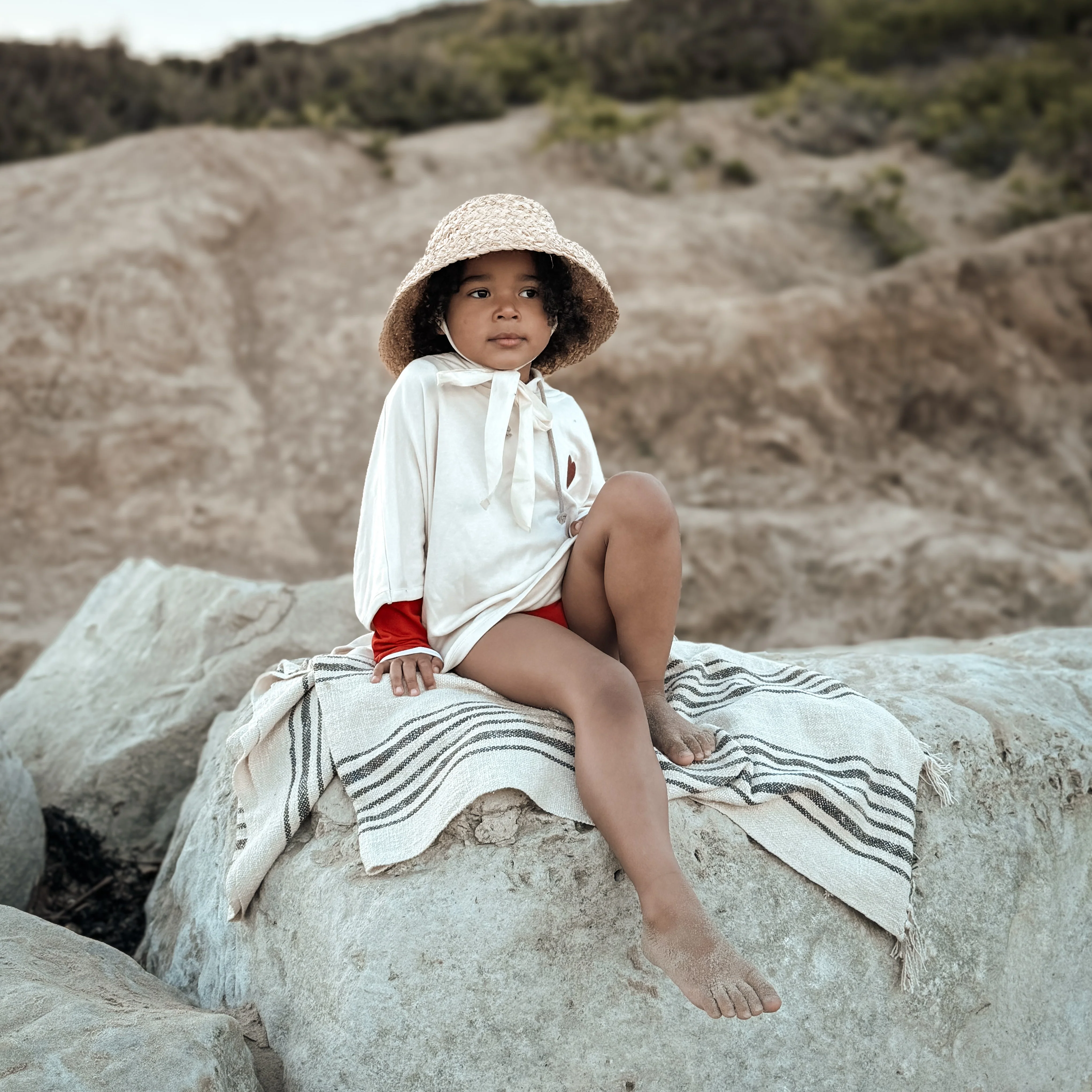 Organic UV Poncho - Sand - UPF50+ - Image 6