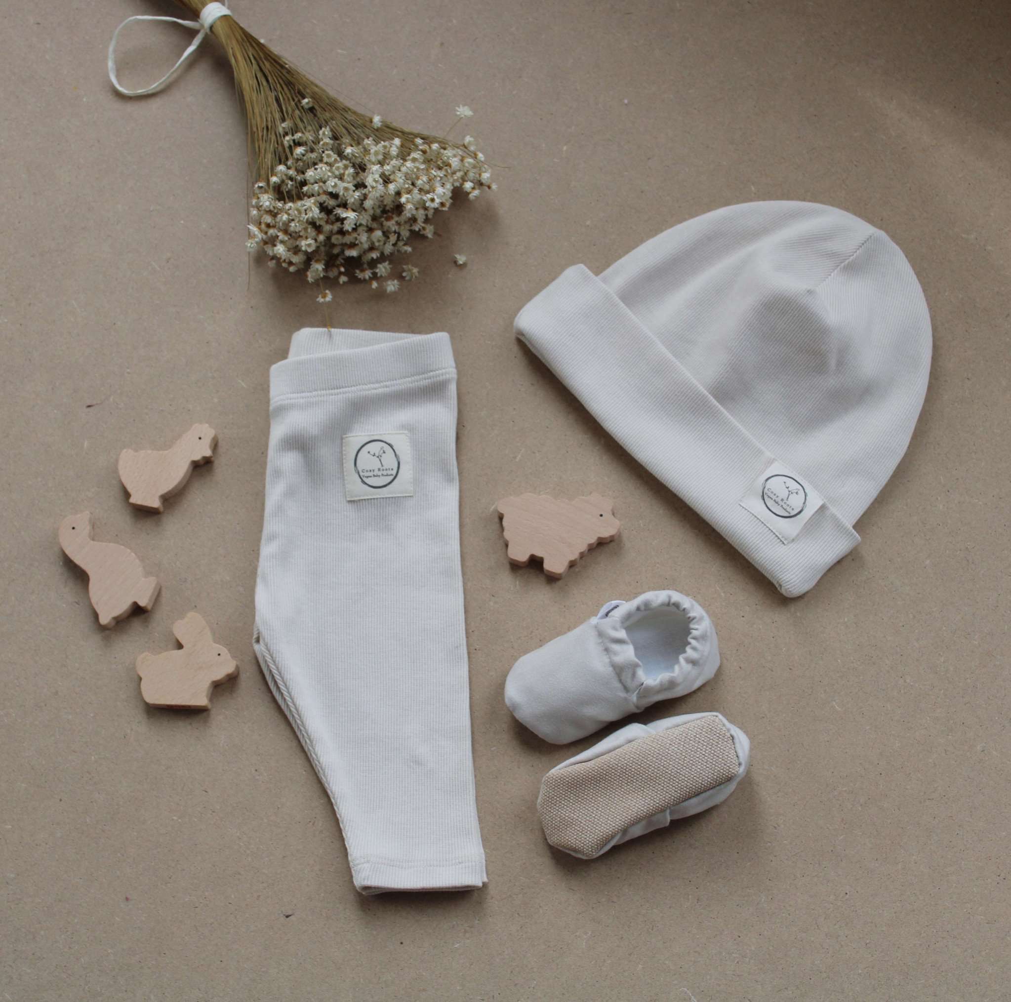 Organic Rib Beanie - Sand - Image 7