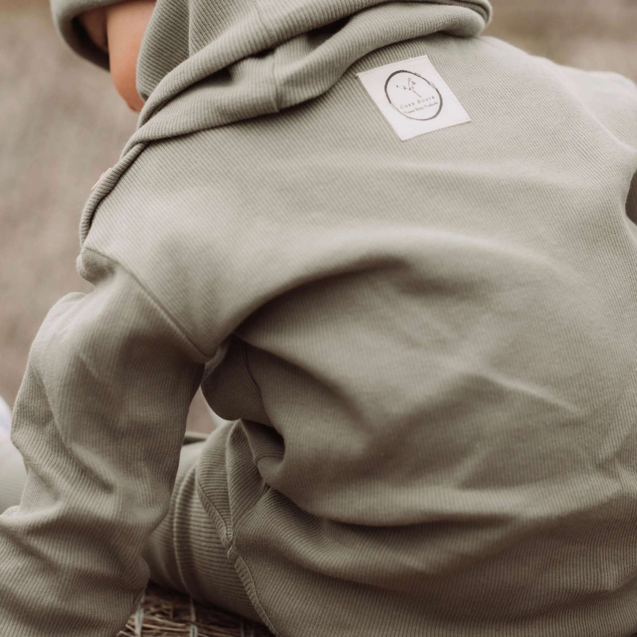 Organic Rib Sweatshirt - Khaki - Image 4