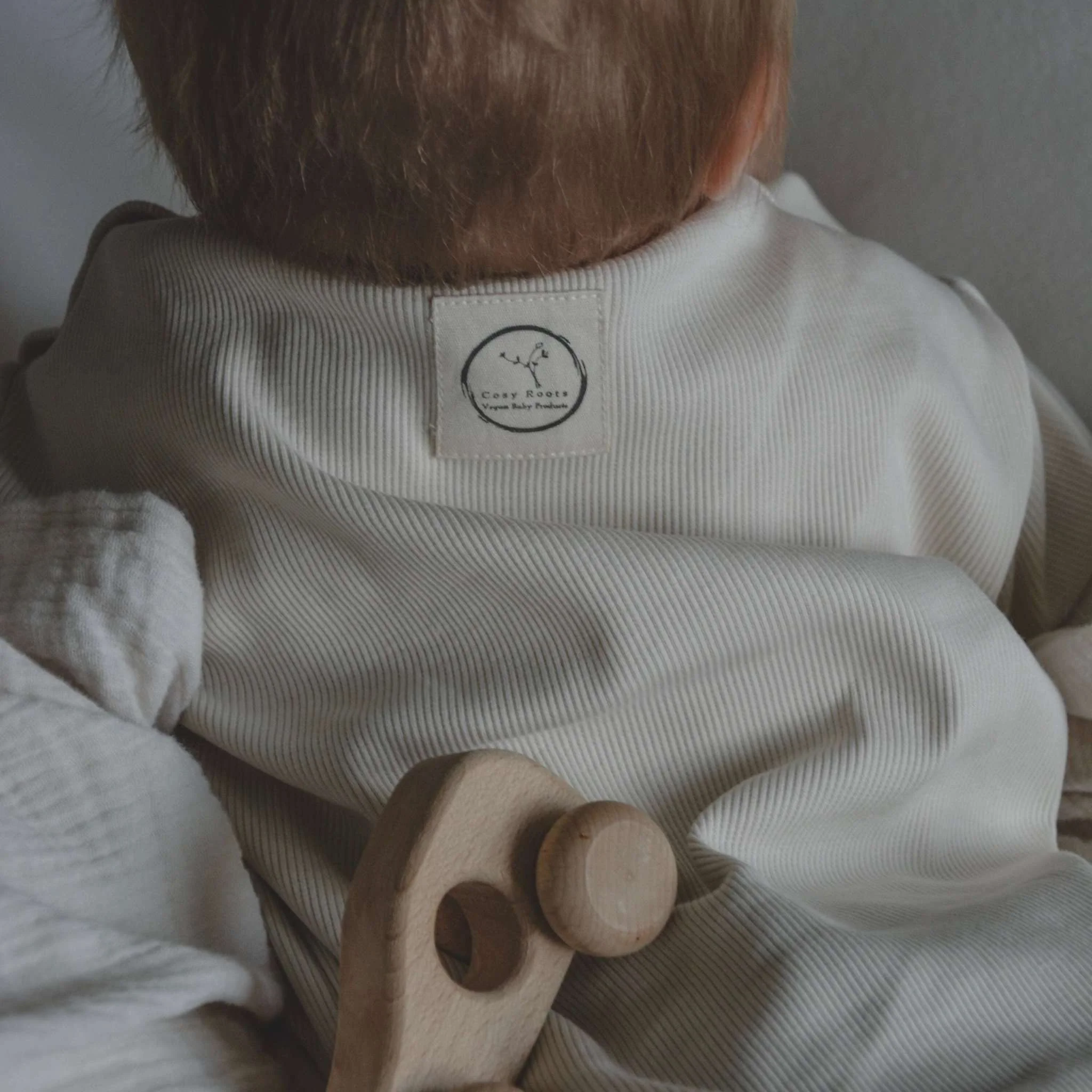 Organic Rib Sweatshirt - Sand - Image 4