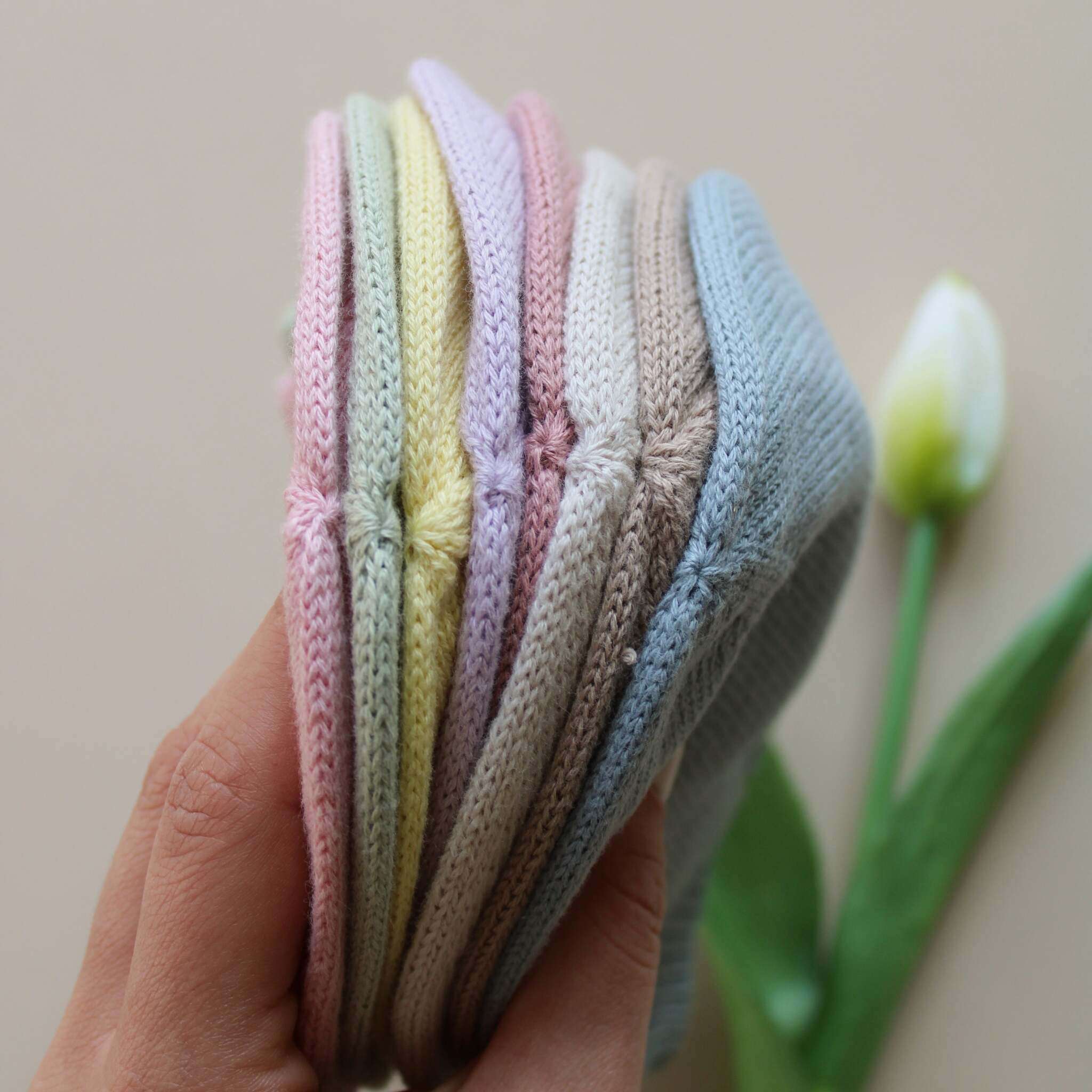 Organic Thin Knit Beanie - Candy Pink - Image 6