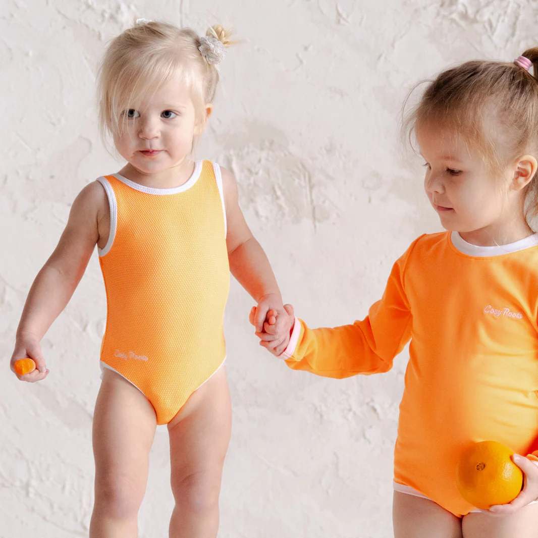 Sustainable Bathing Suit - Bright Orange - Image 4