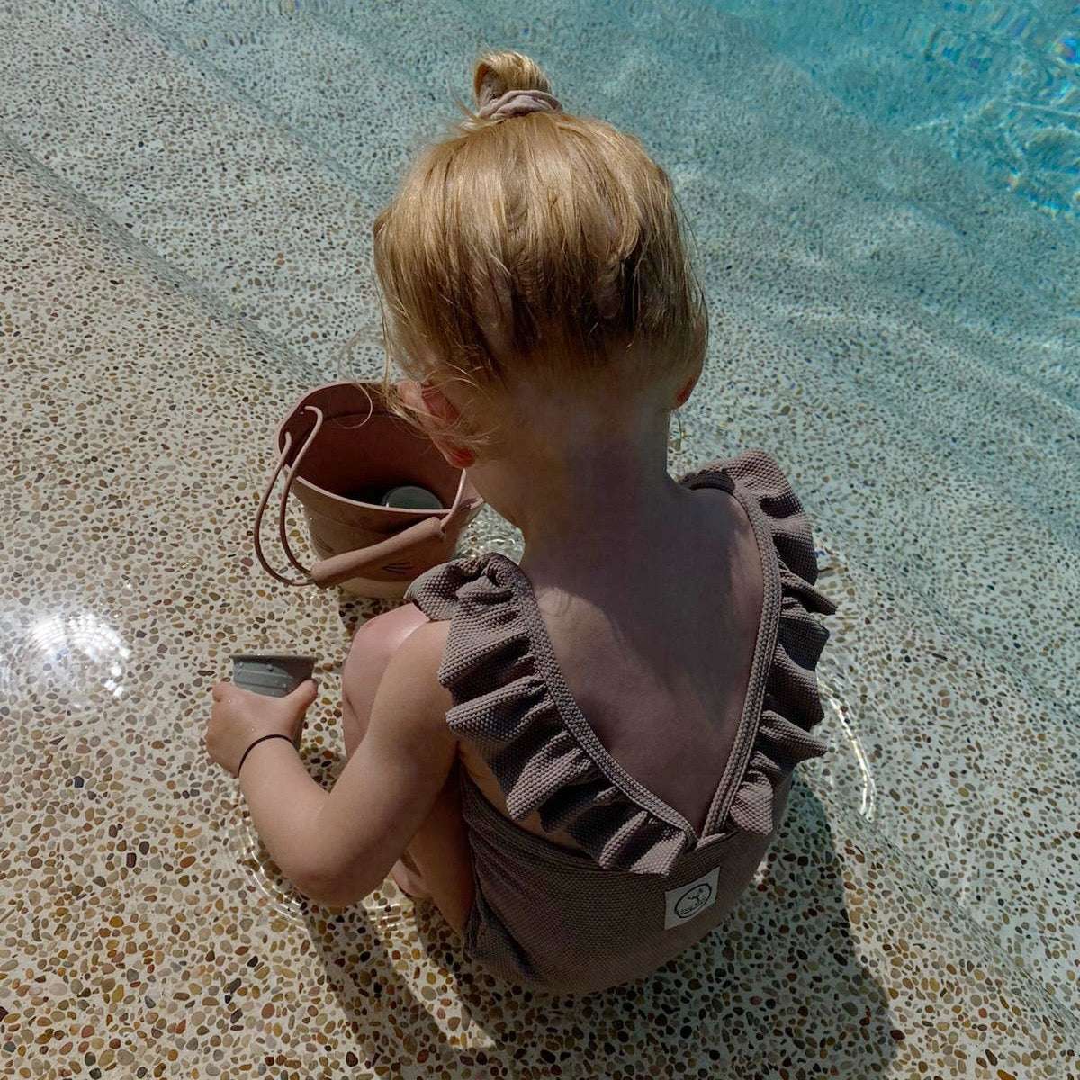 Sustainable Bathing Suit - Caramel - Image 14