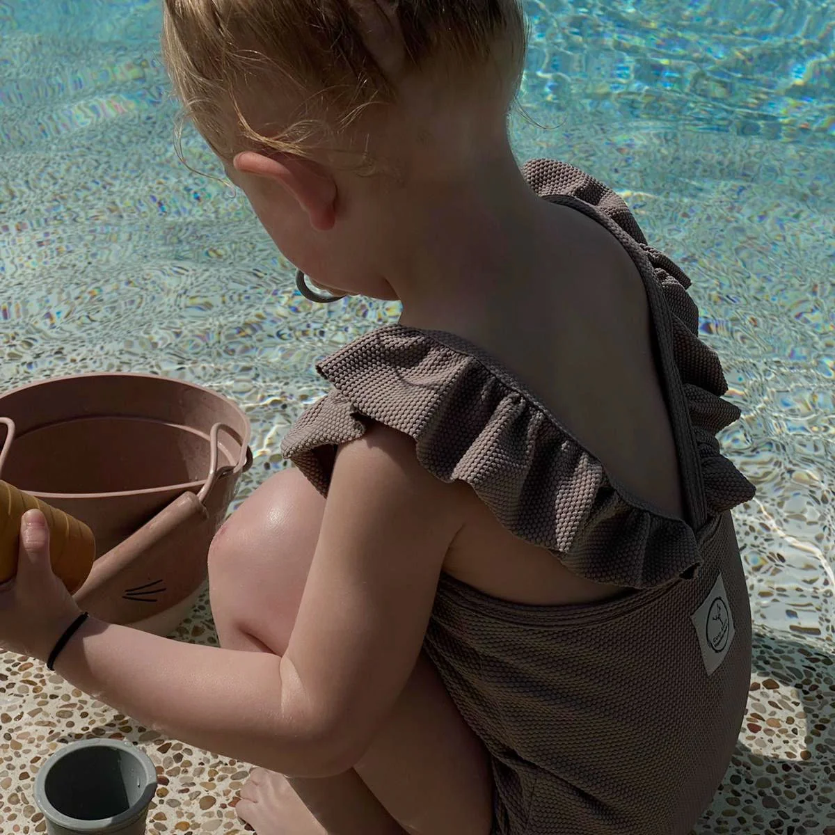 Sustainable Bathing Suit - Caramel - Image 15