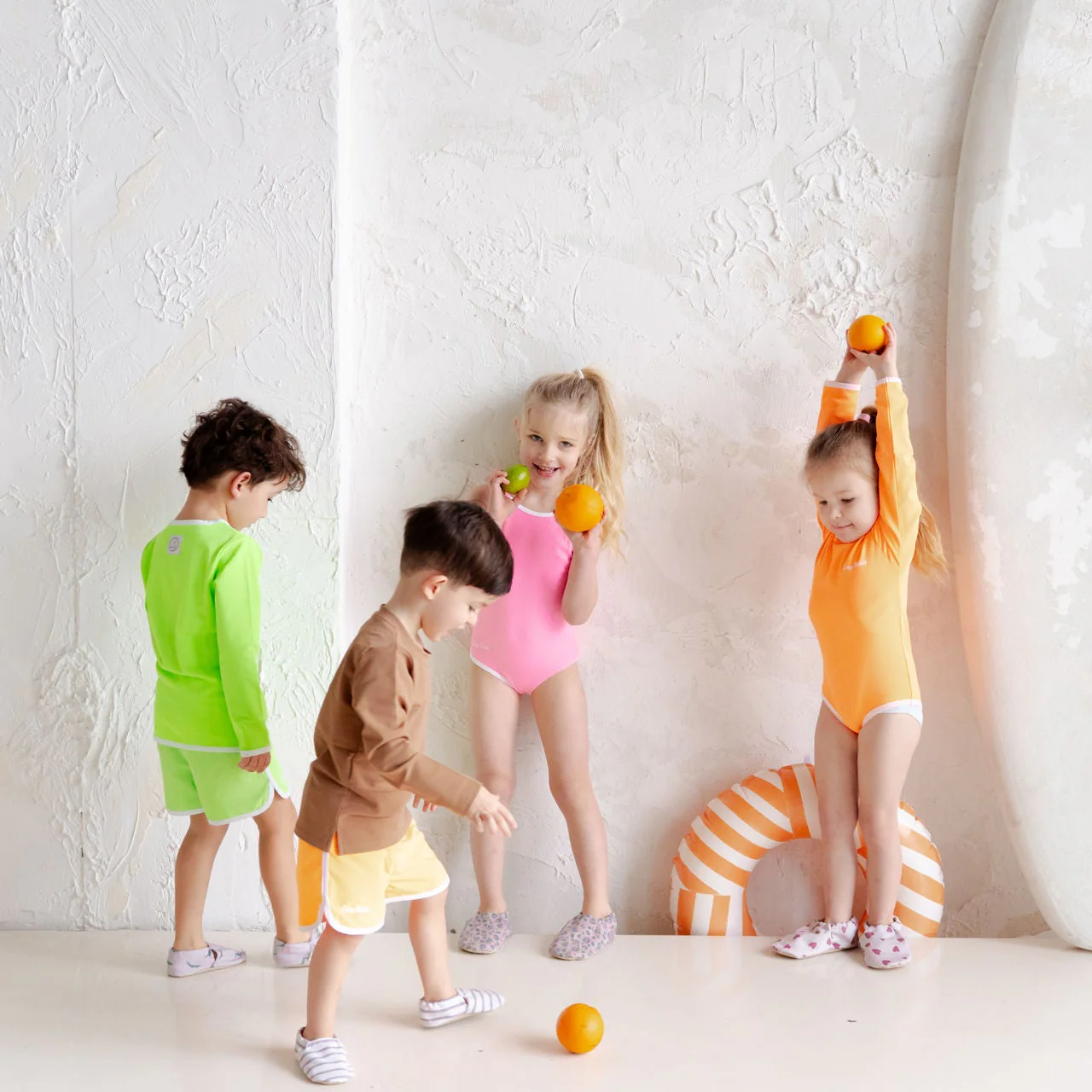 Sustainable UV Longsleeved Bathing Suit - Bright Orange (UV STANDARD 801) - Image 10