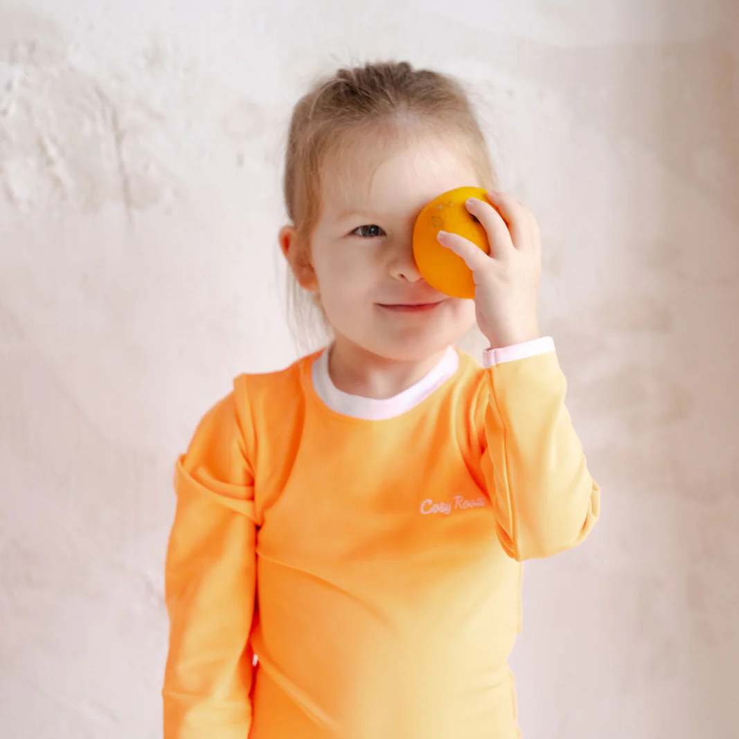 Sustainable UV Longsleeved Bathing Suit - Bright Orange (UV STANDARD 801) - Image 11