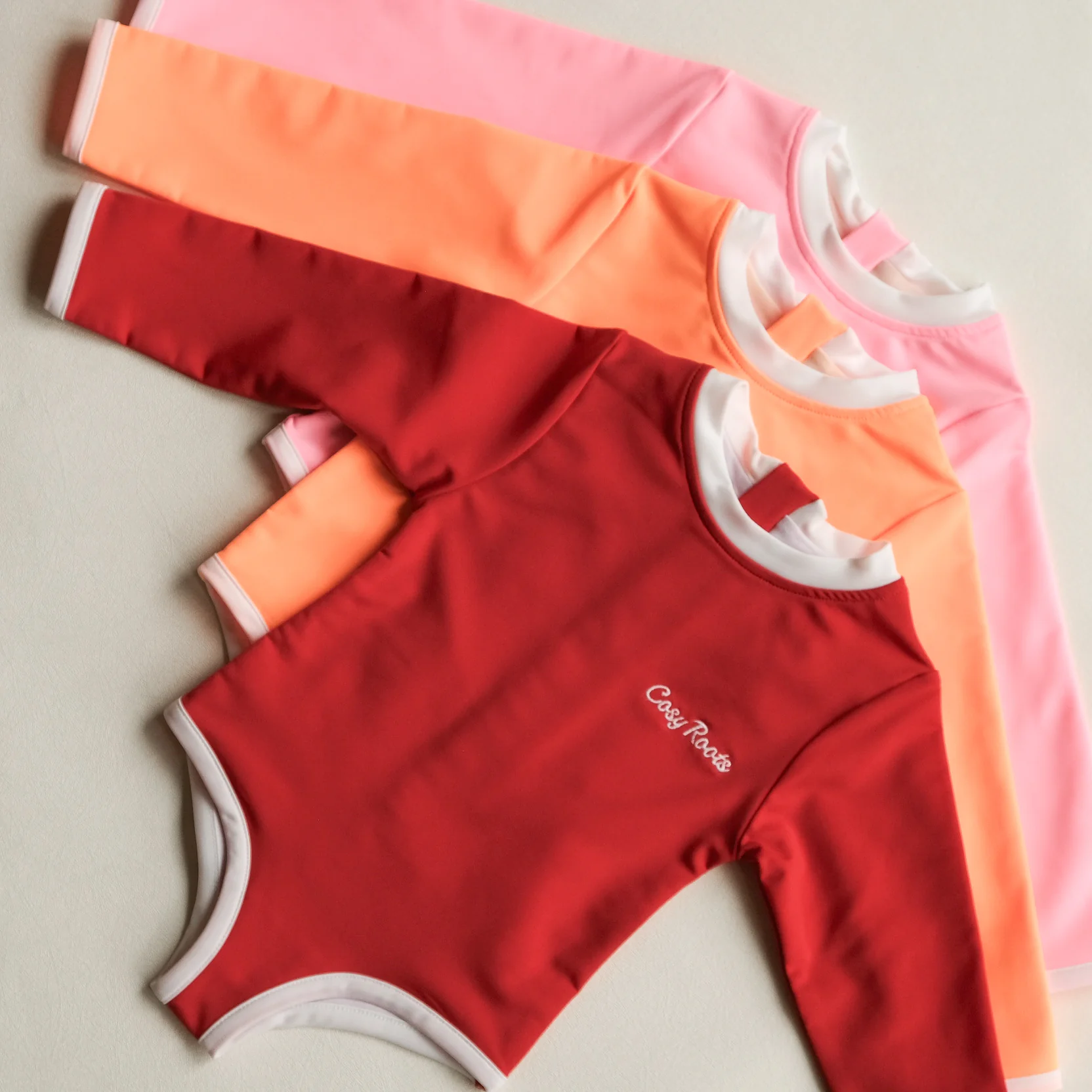 Sustainable UV Longsleeved Bathing Suit - Bright Orange (UV STANDARD 801) - Image 14