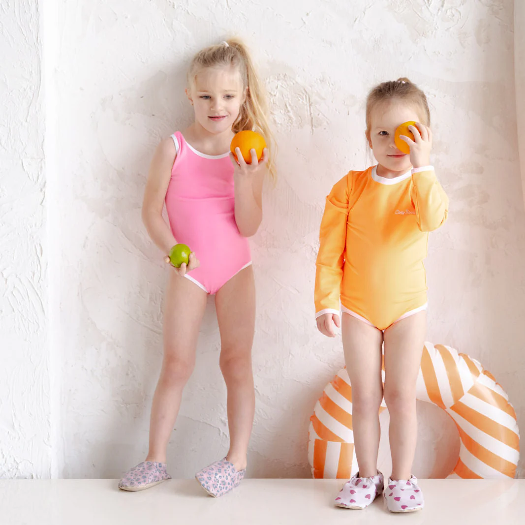 Sustainable UV Longsleeved Bathing Suit - Bright Orange (UV STANDARD 801) - Image 3