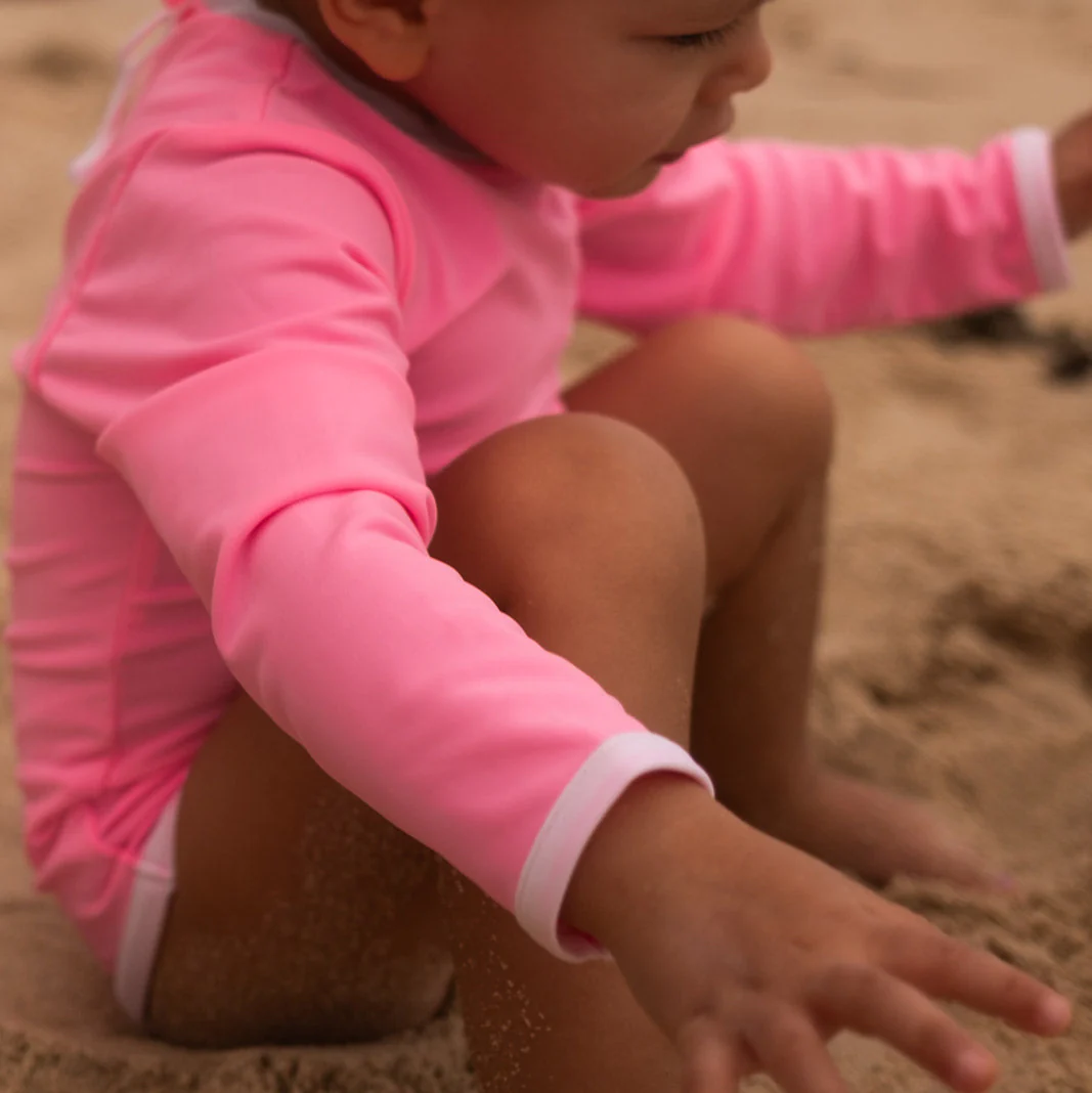 Sustainable UV Longsleeved Bathing Suit - Bright Pink (UV STANDARD 801) - Image 5
