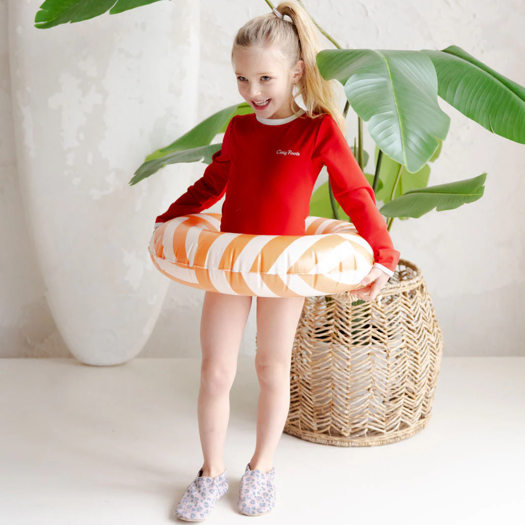 Sustainable UV Longsleeved Bathing Suit - Red (UV STANDARD 801) - Image 12