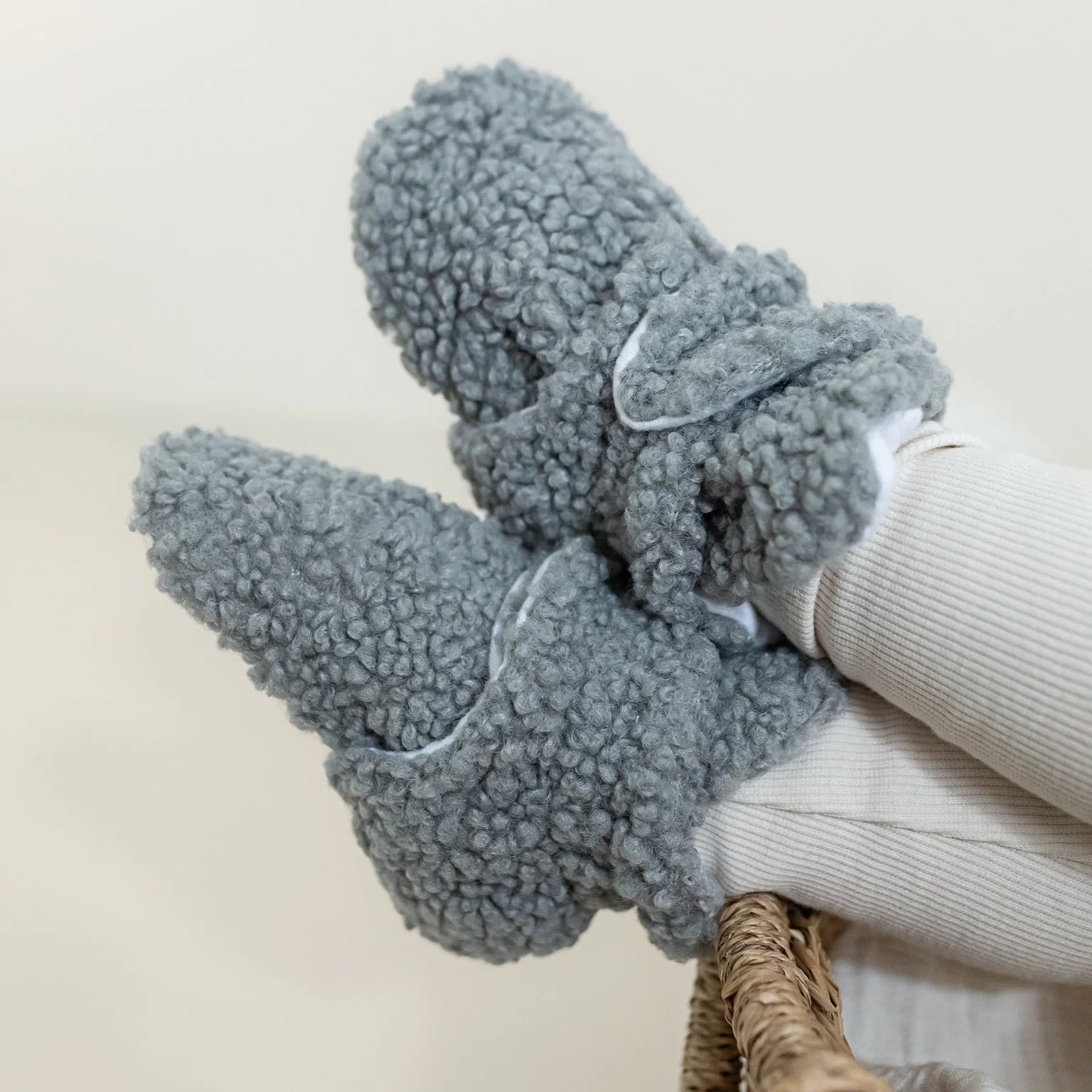 Teddy Booties - Grey - Image 8