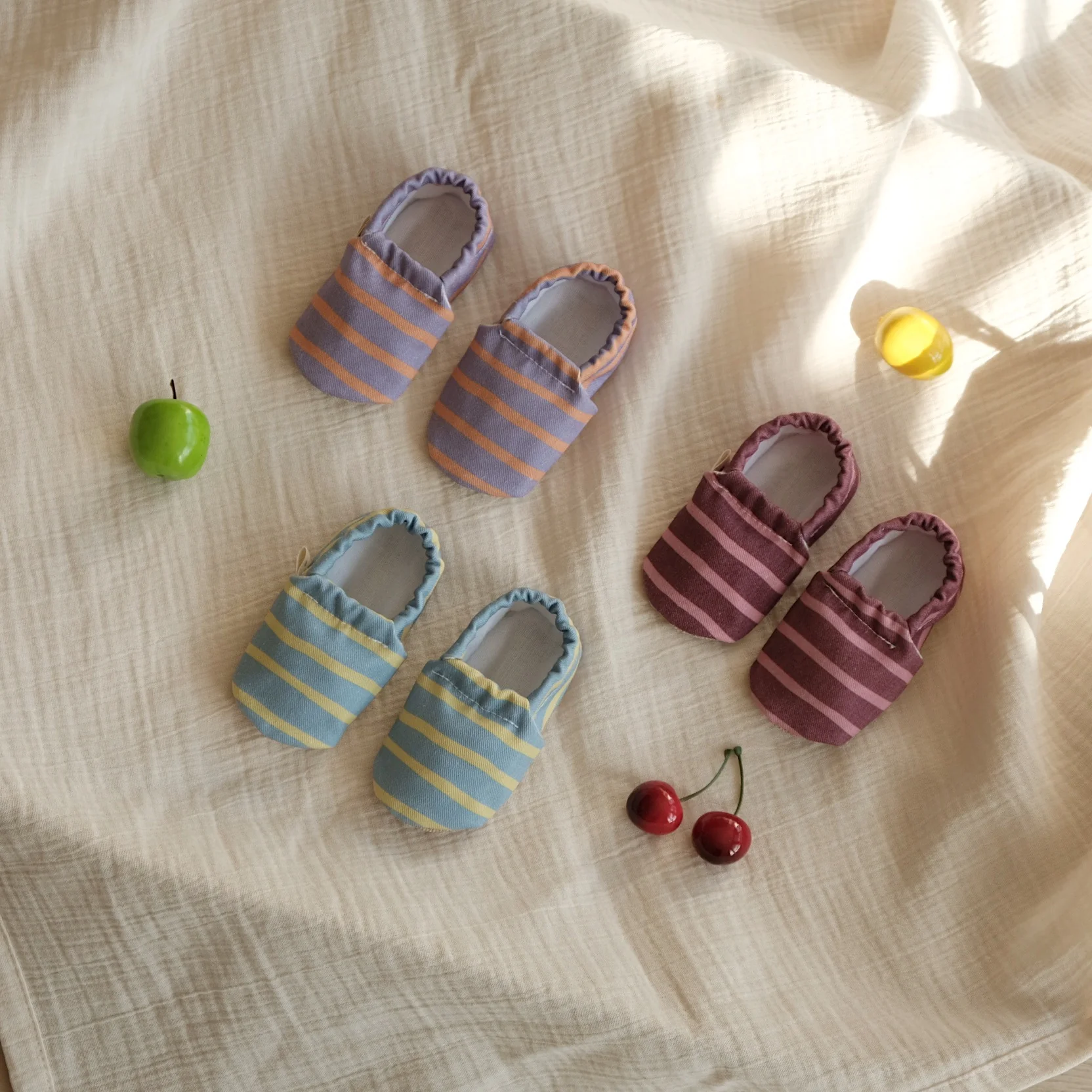 Vegan Shoes - Berry Blush (red/pink striped) - Image 7