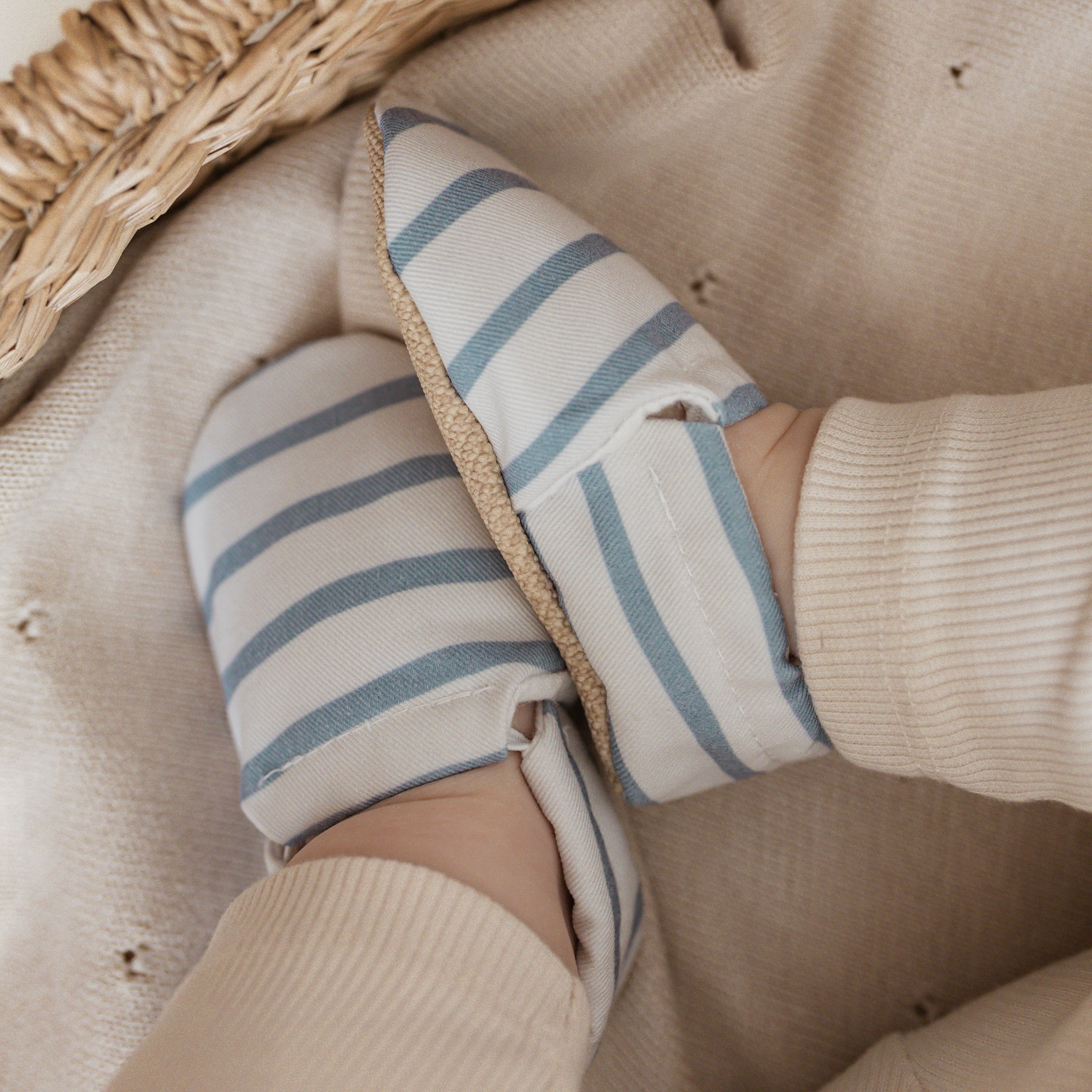 Vegan Shoes - Blue Striped - Image 3