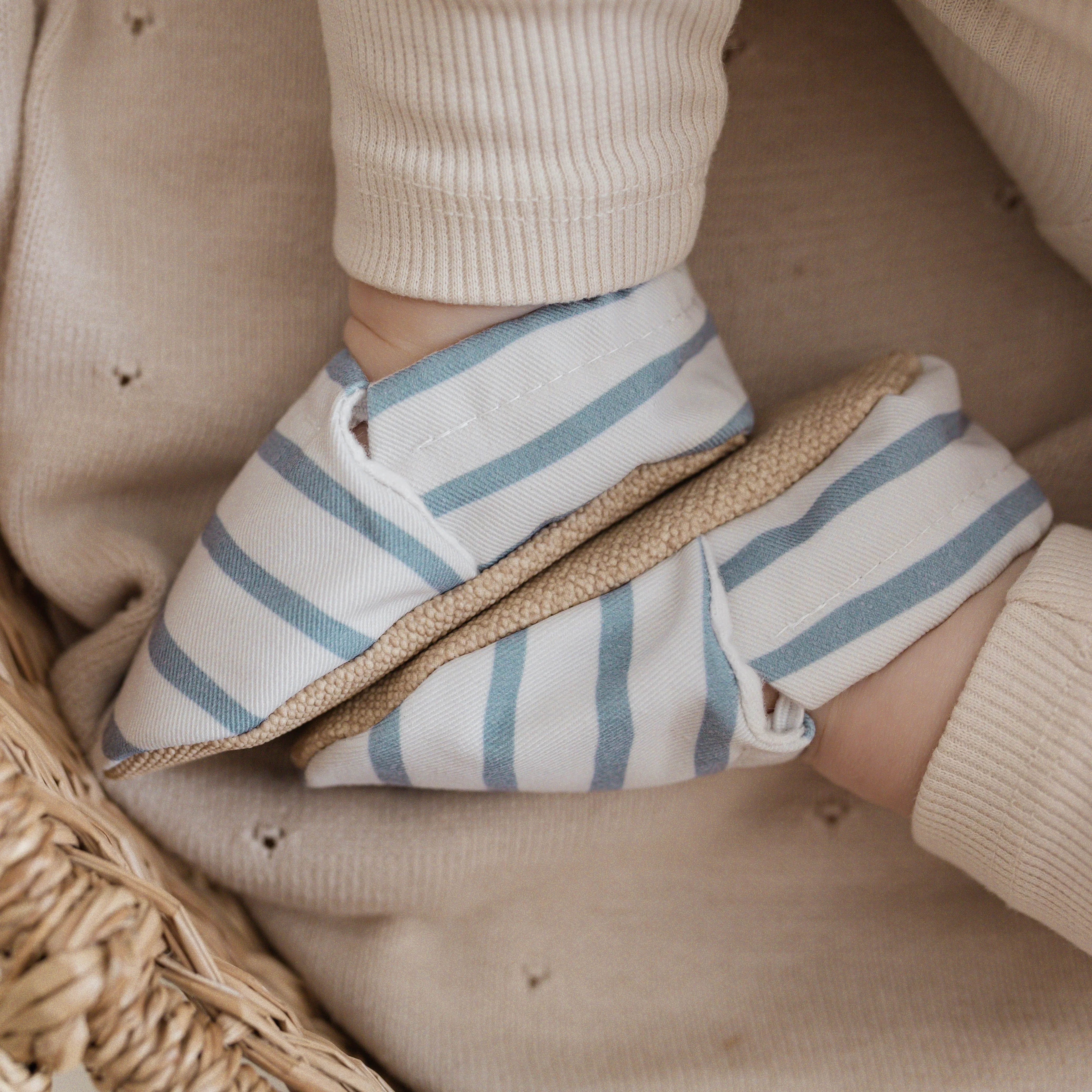 Vegan Shoes - Blue Striped - Image 9