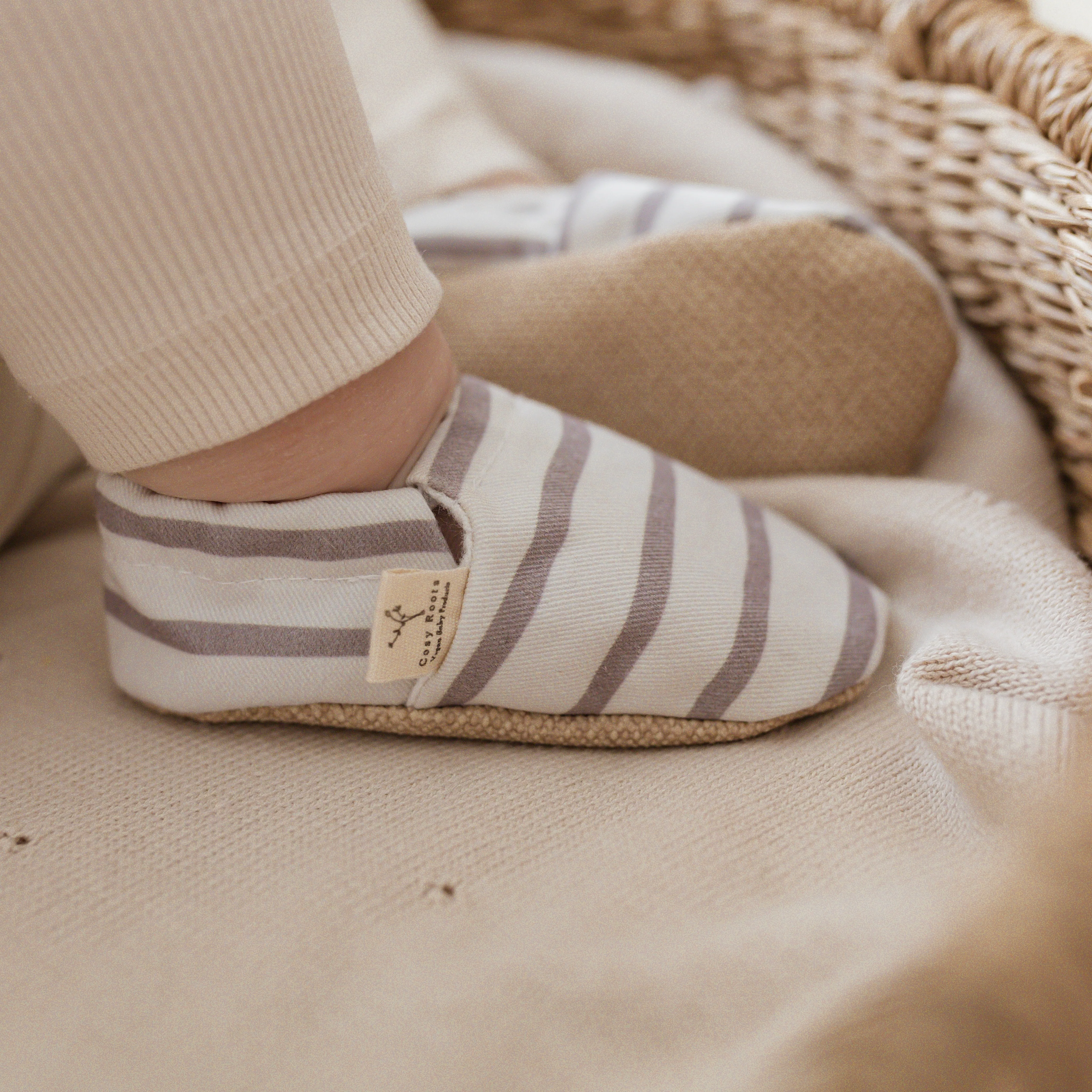 Vegan Shoes - Caramel Striped - Image 6