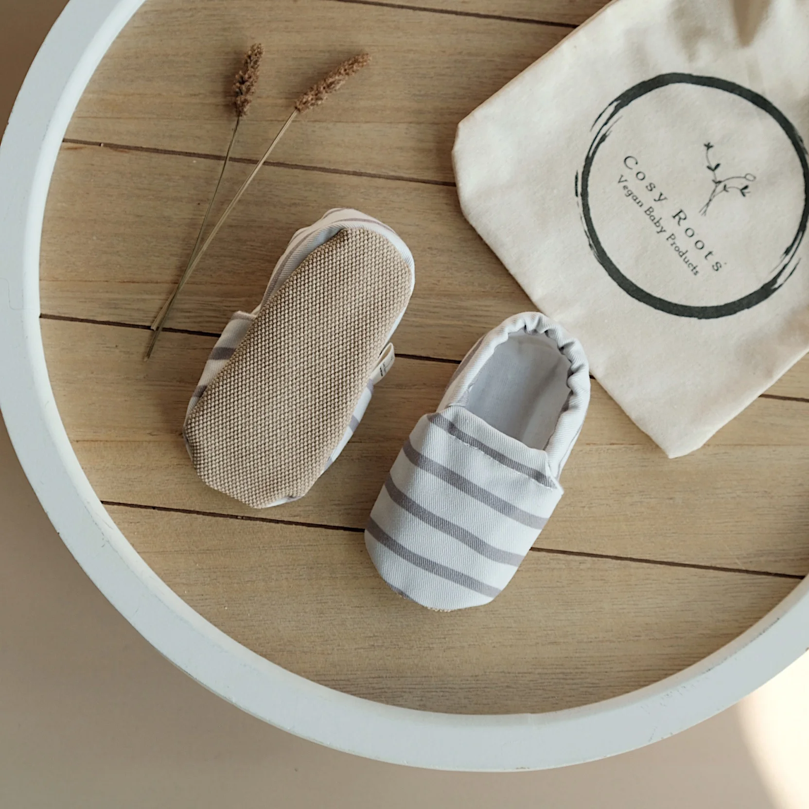 Vegan Shoes - Caramel Striped - Image 9