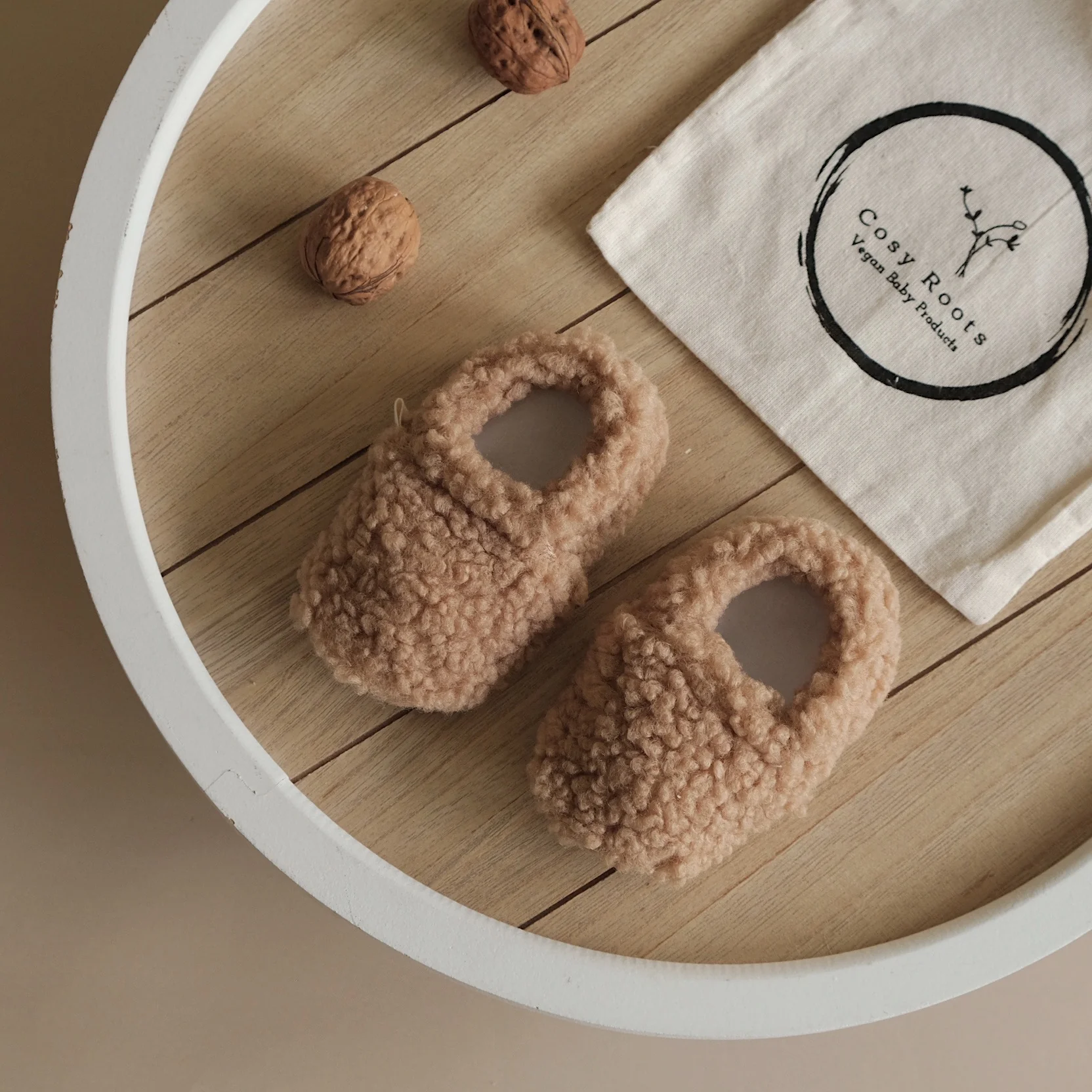 Vegan Shoes -Cosy Roots - Teddy Shoes - Caramel - Image 4