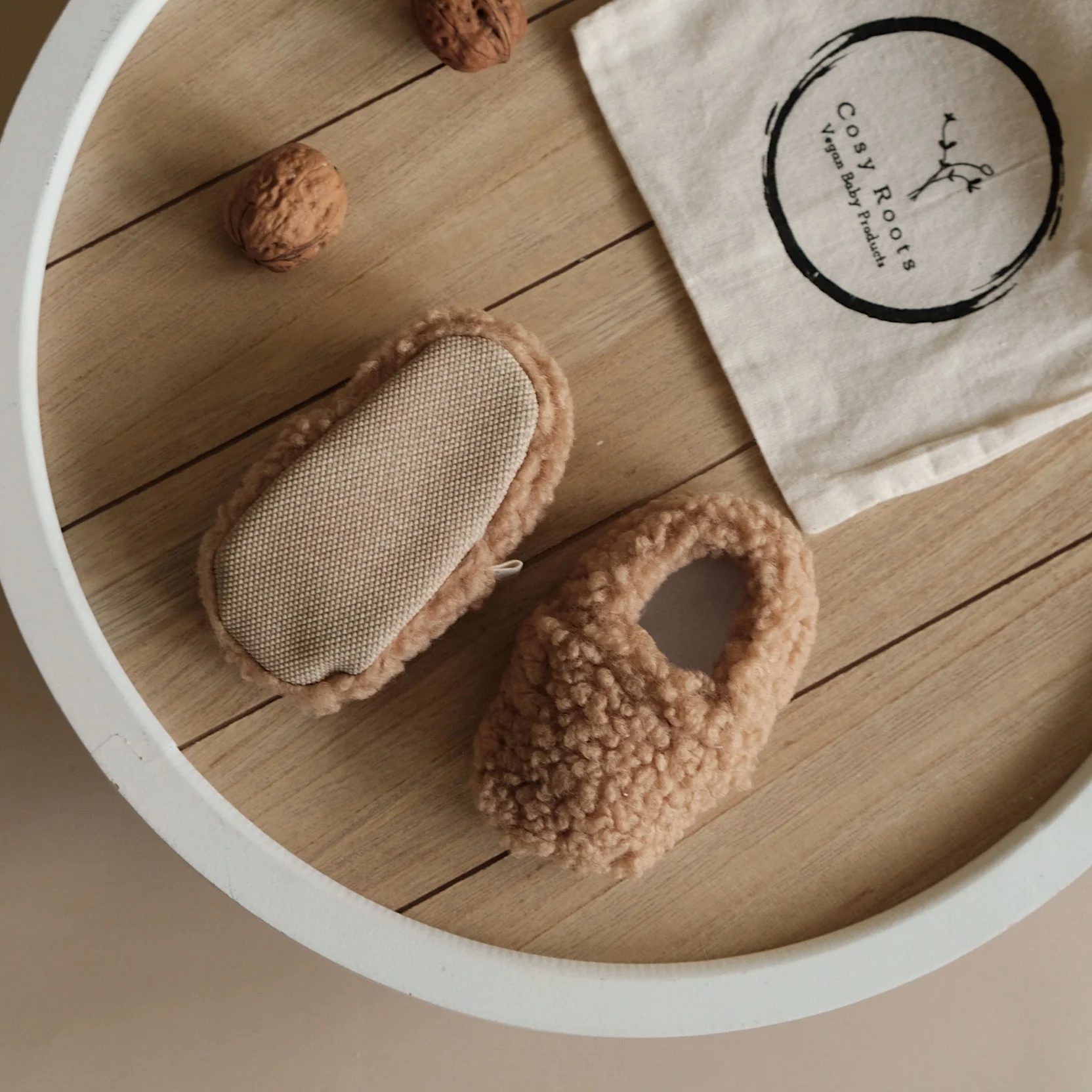Vegan Shoes -Cosy Roots - Teddy Shoes - Caramel - Image 5