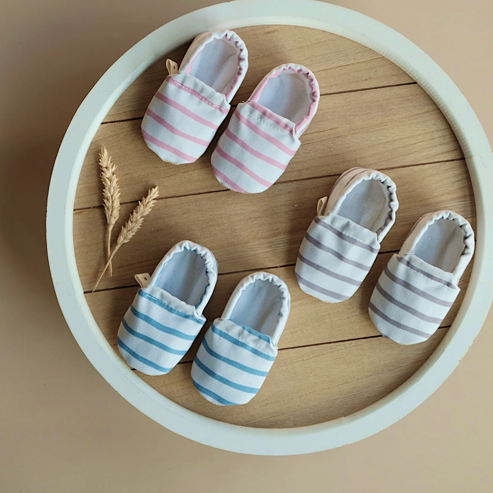 Vegan Shoes - Pink Striped - Image 7
