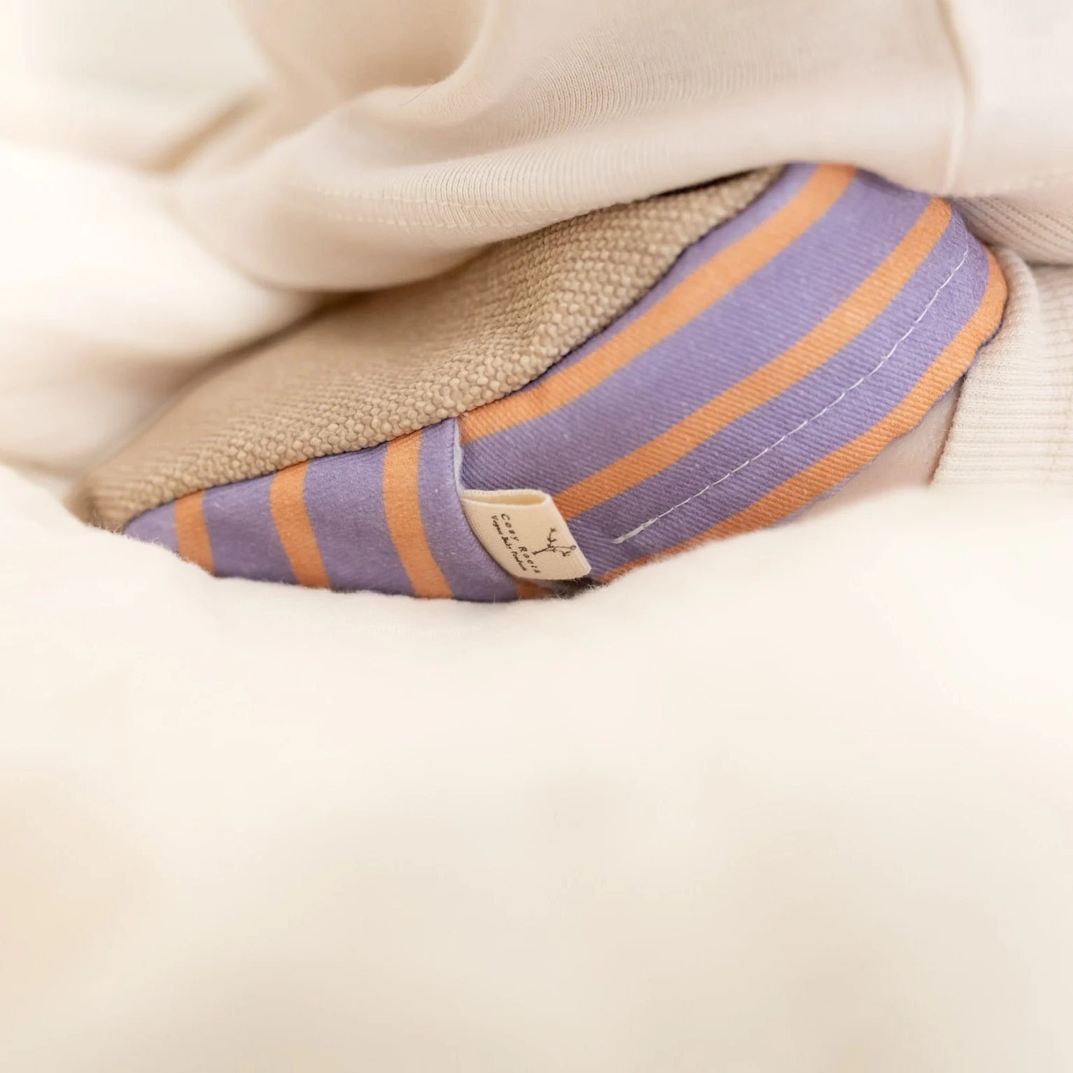 Vegan Shoes - Sunset Sorbet (lavender/orange striped) - Image 2