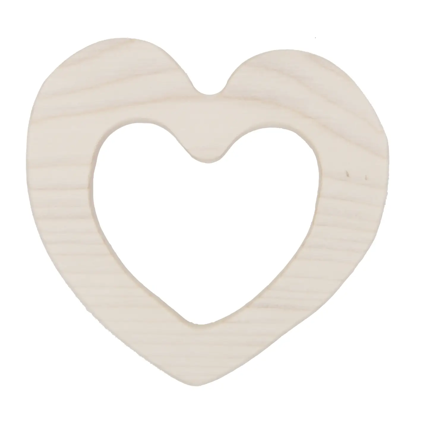 Natural Wooden Teether Heart - Image 3